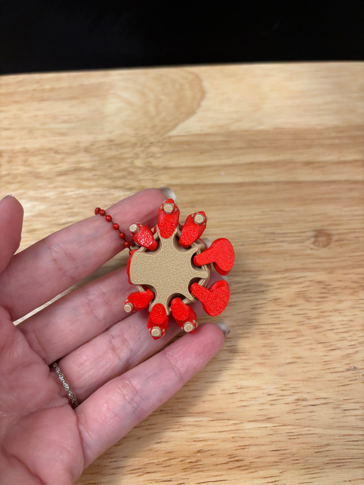 Red Crab keychain, Big Eye Crab Keychain, 3d printed keychain Crab, Cute Keychain