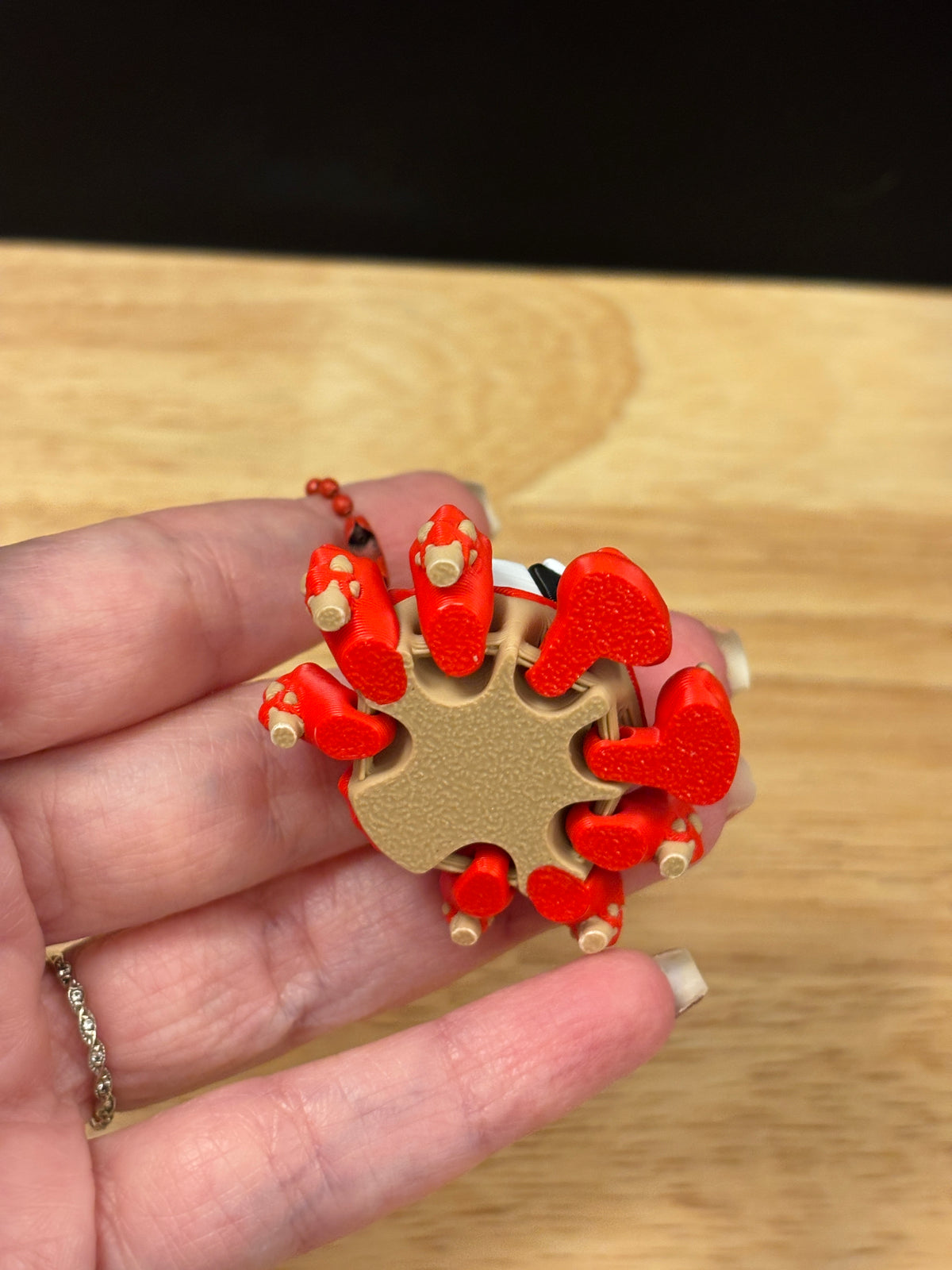 Red Crab keychain, Big Eye Crab Keychain, 3d printed keychain Crab, Cute Keychain