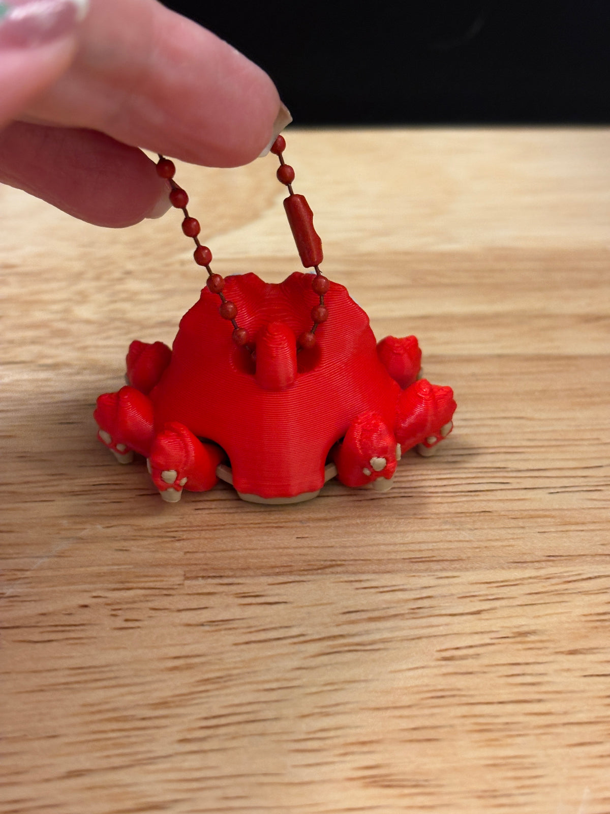 Red Crab keychain, Big Eye Crab Keychain, 3d printed keychain Crab, Cute Keychain