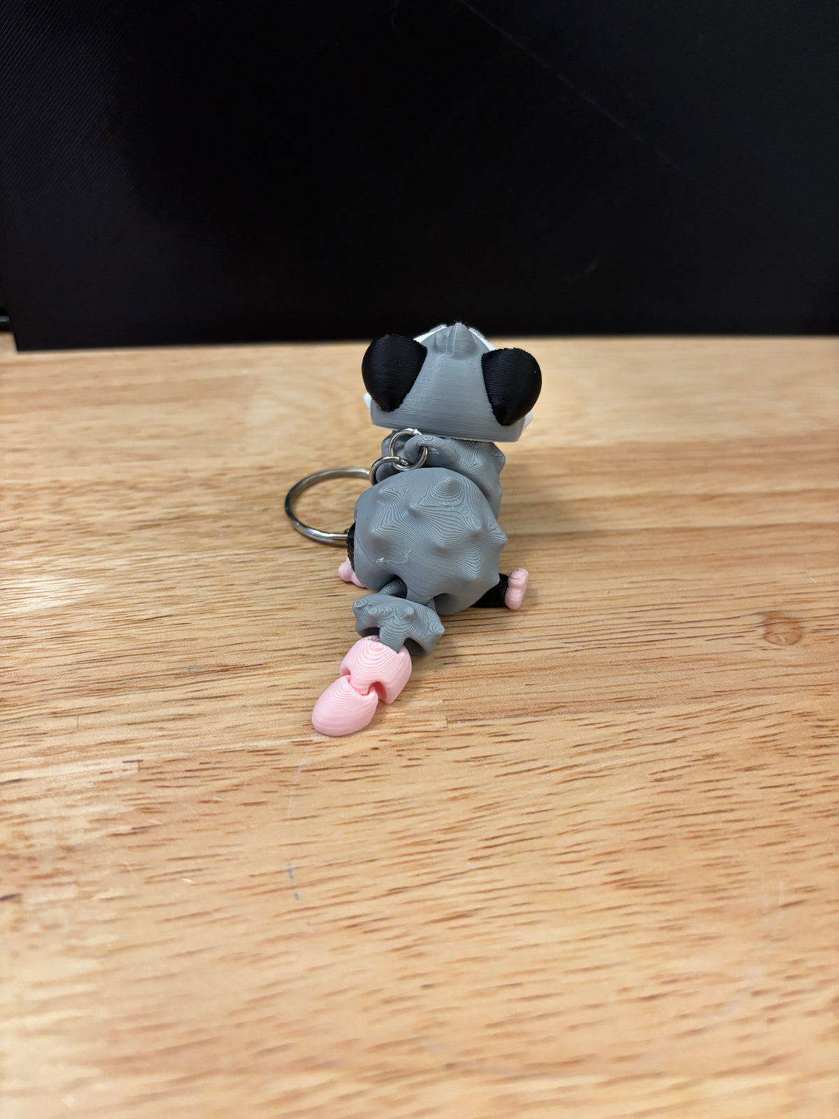 A Possum keychain, Big Eye Opossum Keychain, 3d printed keychain Opossum, Cute Opossum Keychain