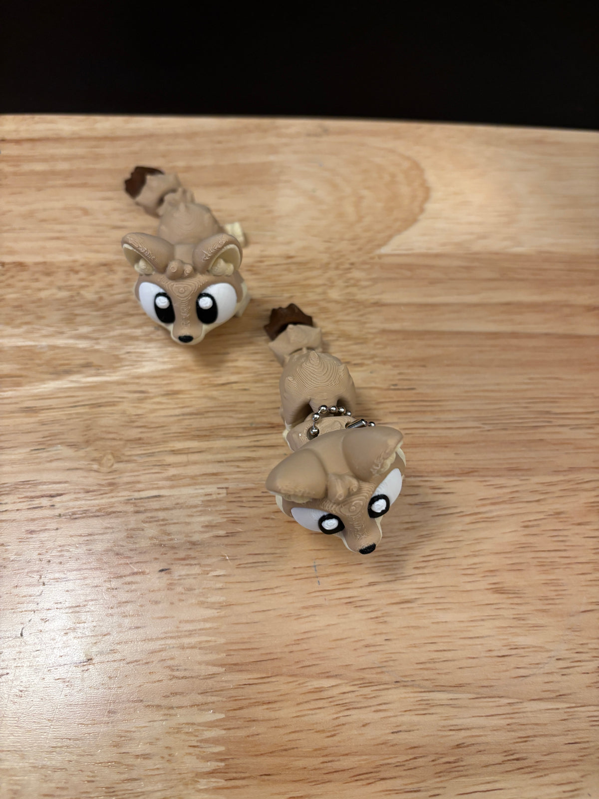 Fox keychain, Big Eye Fox Keychain, 3d printed keychain Fox, Cute Keychain