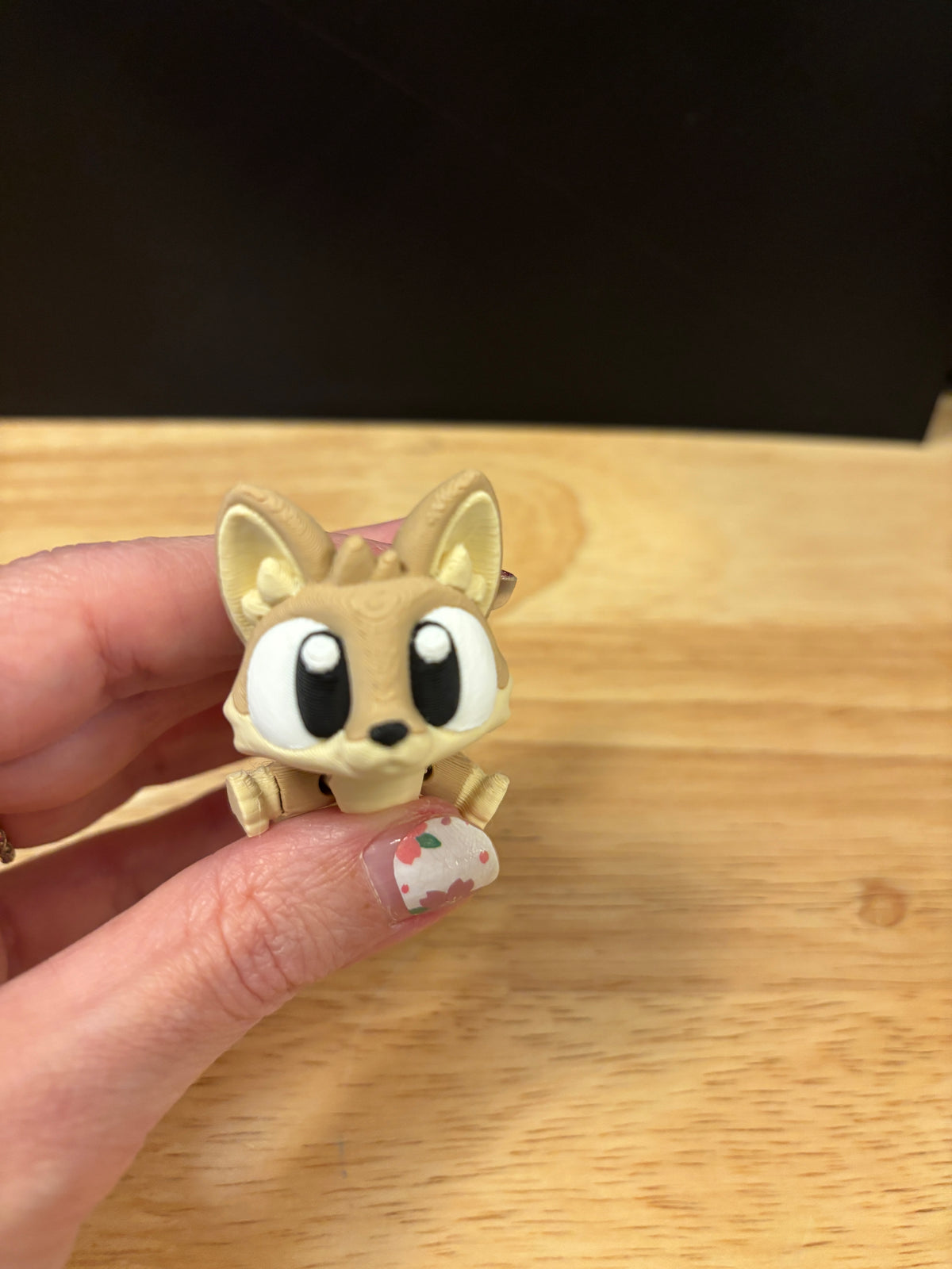 Fox keychain, Big Eye Fox Keychain, 3d printed keychain Fox, Cute Keychain