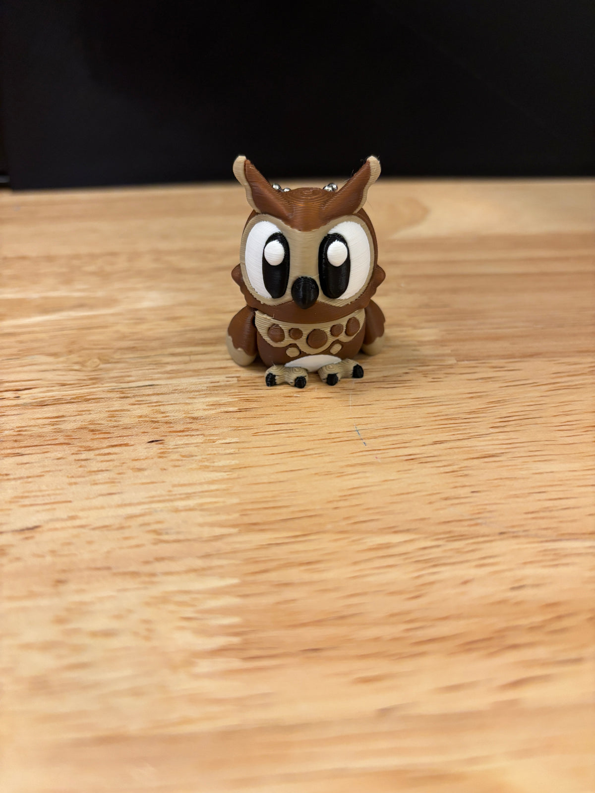Cute Horned Owl keychain, Big Eye Owl Keychain, 3d printed keychain Owl, Horned Owl Keychain, Cute Keychain