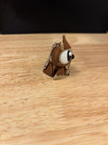 Cute Horned Owl keychain, Big Eye Owl Keychain, 3d printed keychain Owl, Horned Owl Keychain, Cute Keychain