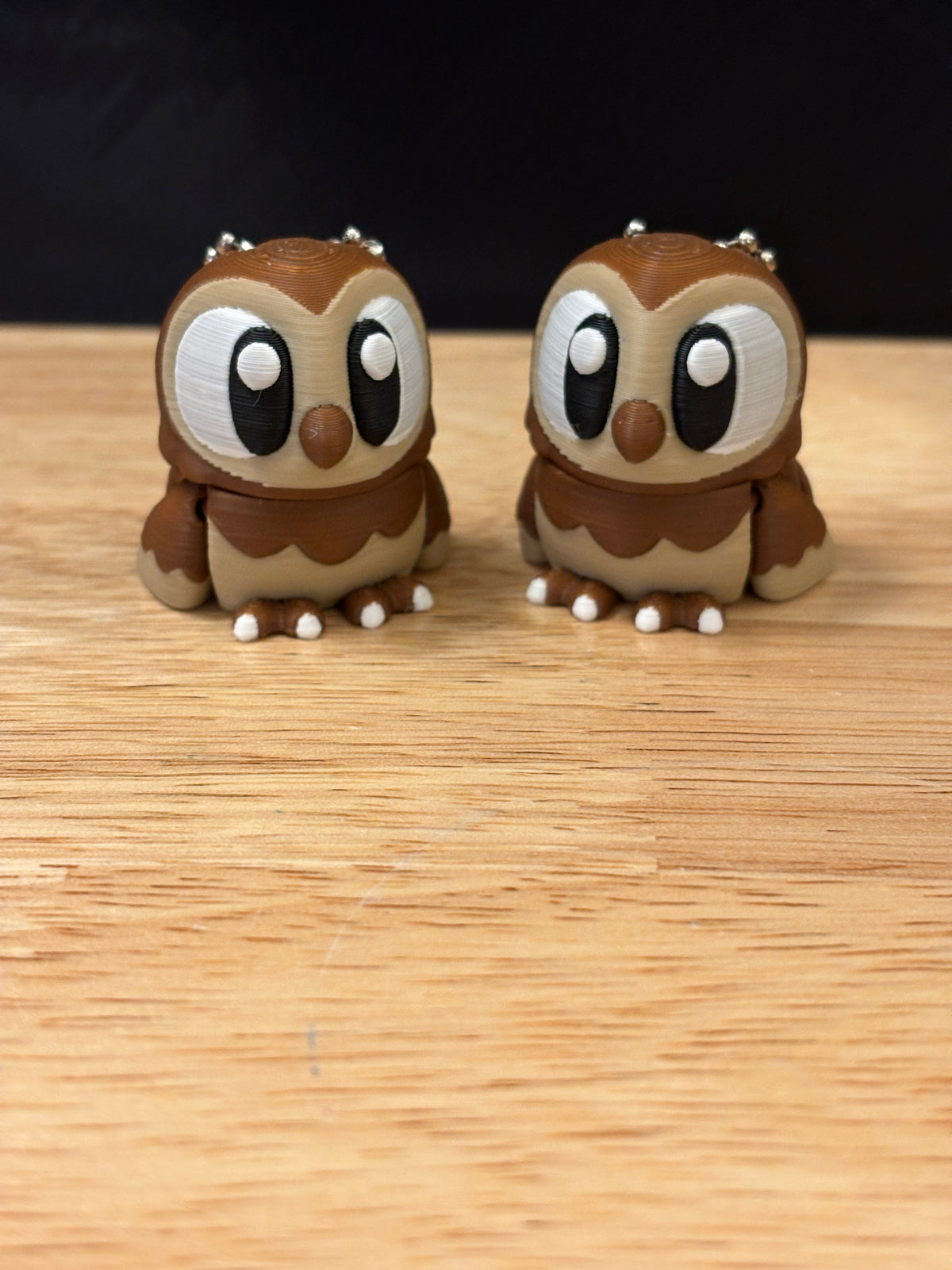 Customizable Barn Owl keychain, Big Eye Owl Keychain, 3d printed keychain Owl, Cute Keychain