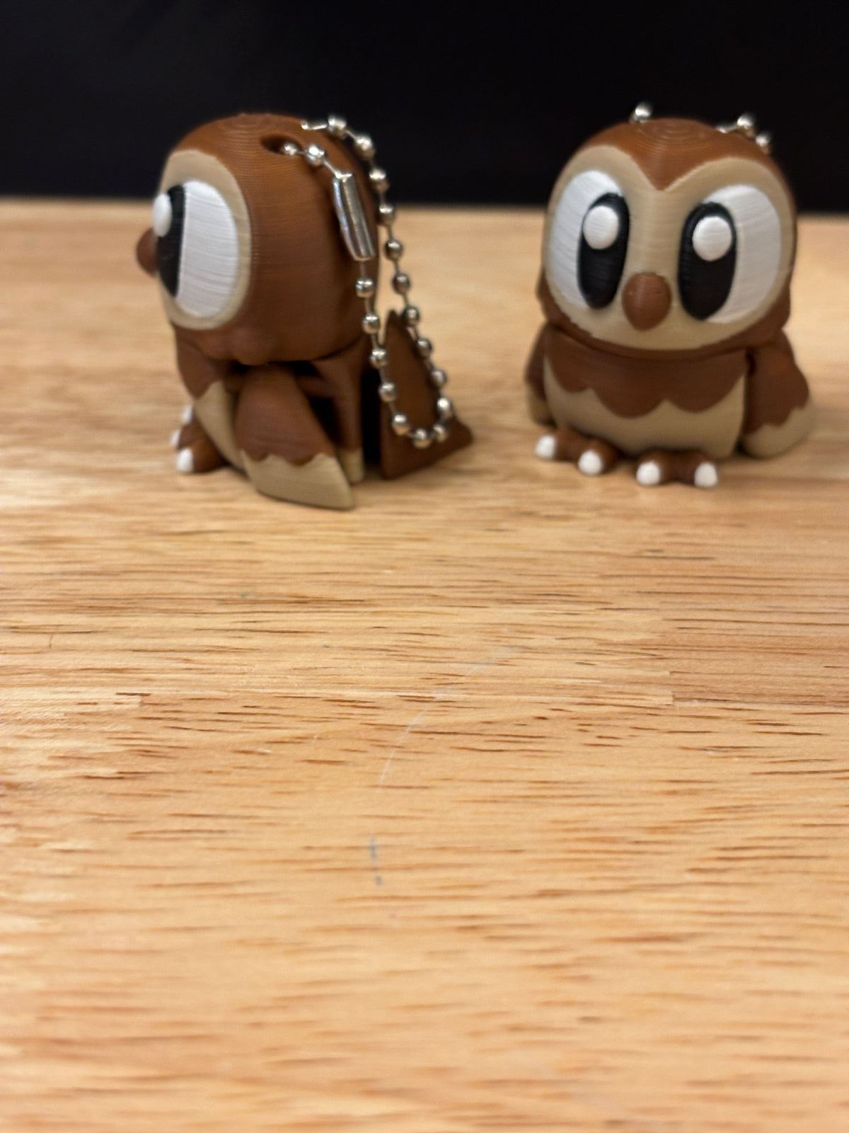 Customizable Barn Owl keychain, Big Eye Owl Keychain, 3d printed keychain Owl, Cute Keychain