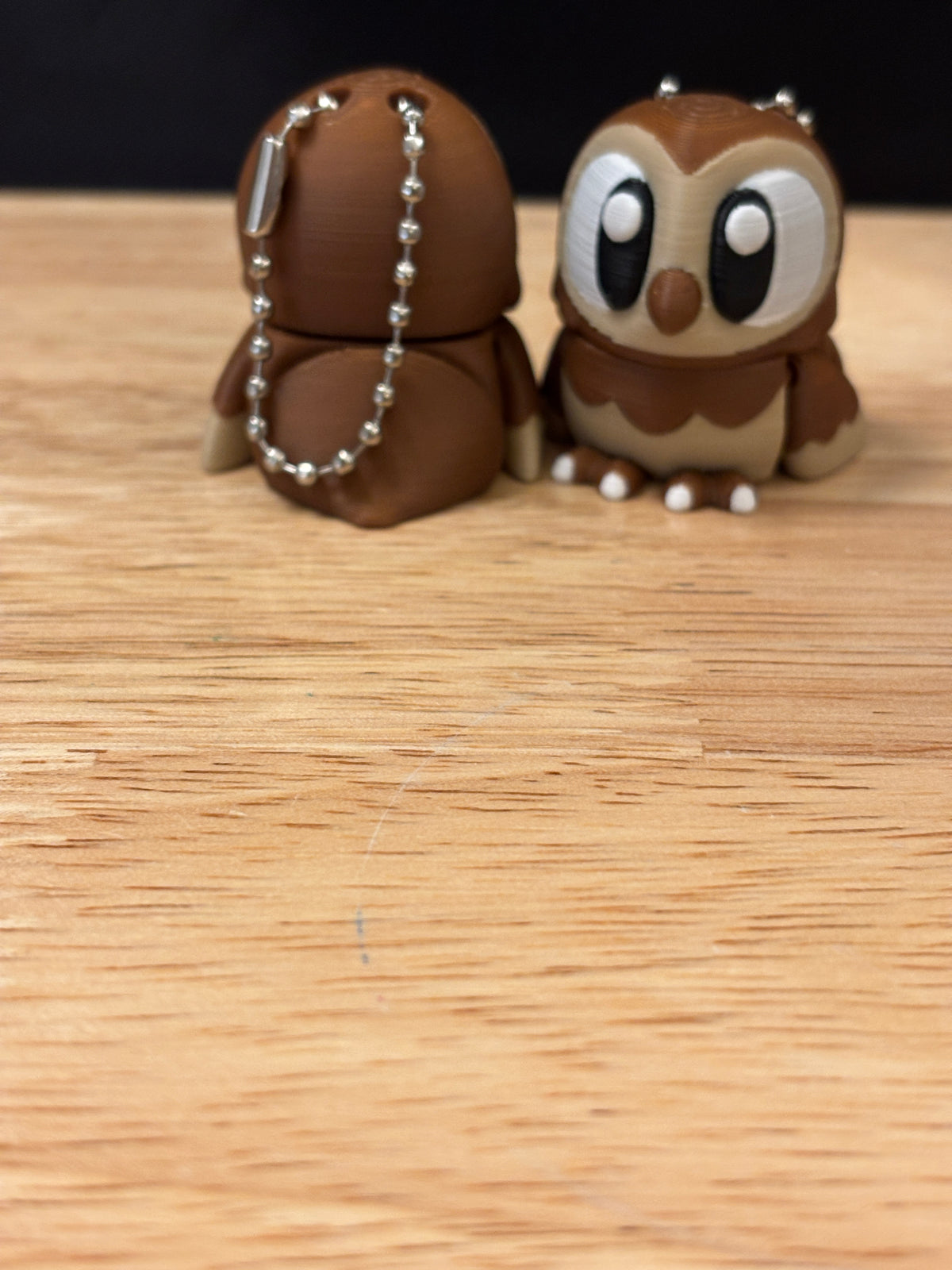 Customizable Barn Owl keychain, Big Eye Owl Keychain, 3d printed keychain Owl, Cute Keychain