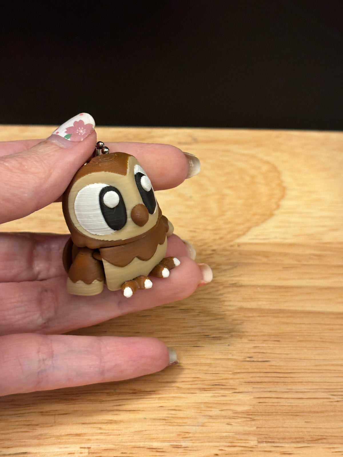 Customizable Barn Owl keychain, Big Eye Owl Keychain, 3d printed keychain Owl, Cute Keychain