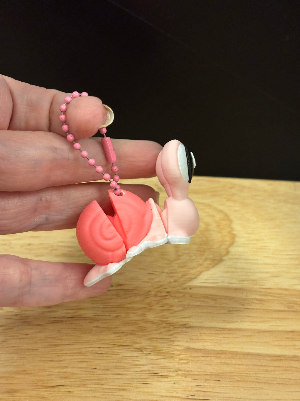 Snail keychain, Big Eye Snail Keychain, 3d printed keychain snail, Cute Keychain