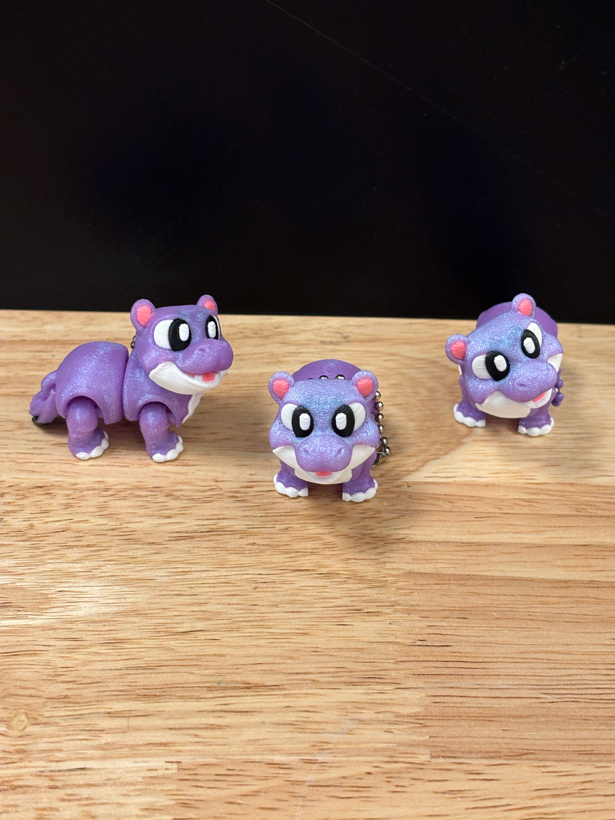 Hippopotamus keychain, Big Eye Hippo Keychain, 3d printed keychain Hippo, Cute Keychain, Hippo key chain