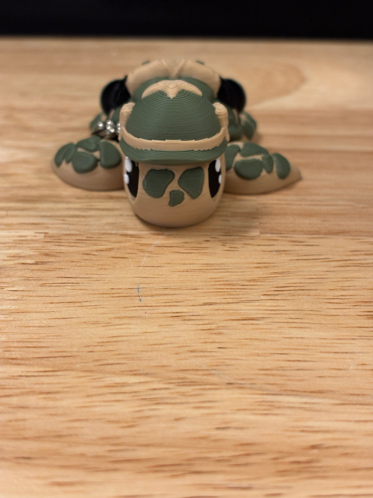 Military Turtle keychain, Big Eye Turtle Keychain, 3d printed keychain Army Turtle, Cute Keychain