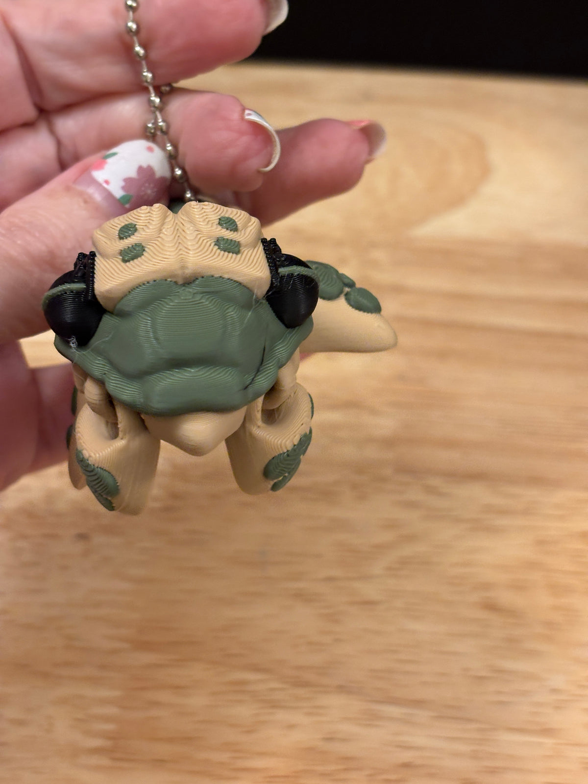 Military Turtle keychain, Big Eye Turtle Keychain, 3d printed keychain Army Turtle, Cute Keychain