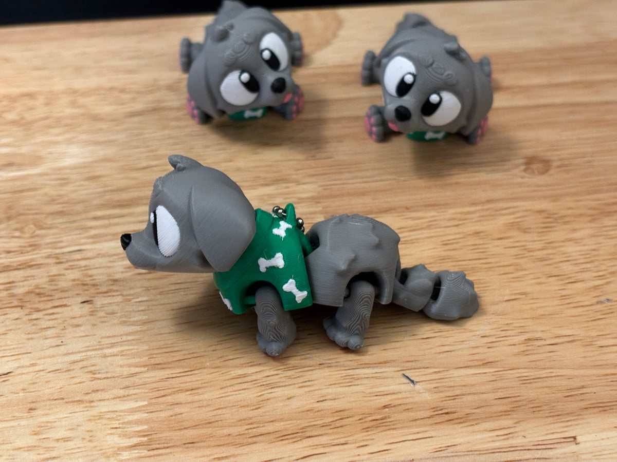 Cute Dog with Sweater keychain, Big Eye Dog Keychain, 3d printed keychain Dog, Dog with Sweater Keychain, Golden Retriever wearing a sweater