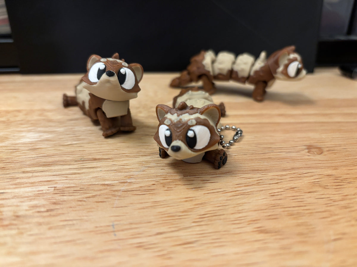 Ferret keychain, Big Eye Ferret Keychain, 3d printed keychain Ferret, Cute Keychain