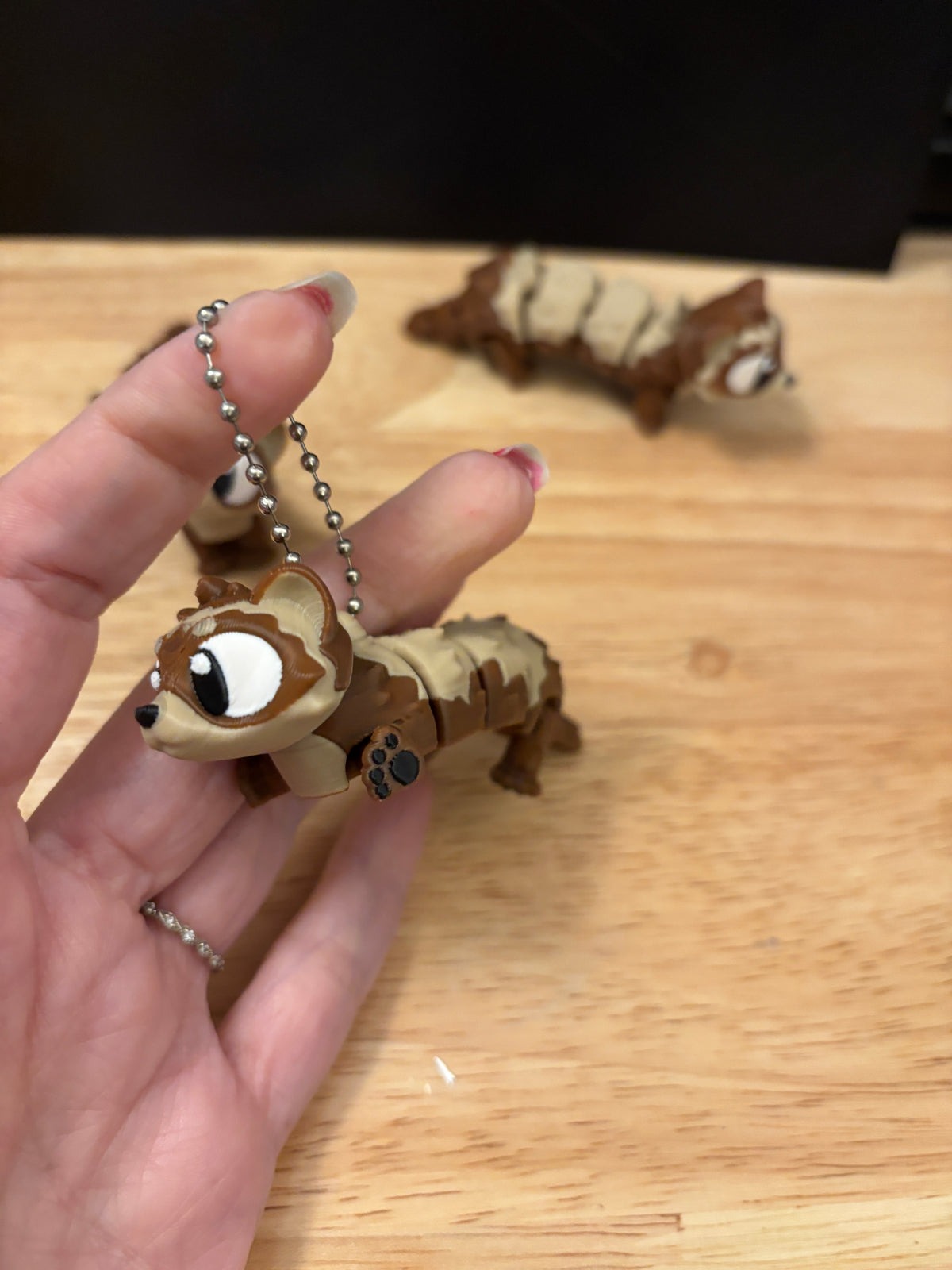 Ferret keychain, Big Eye Ferret Keychain, 3d printed keychain Ferret, Cute Keychain