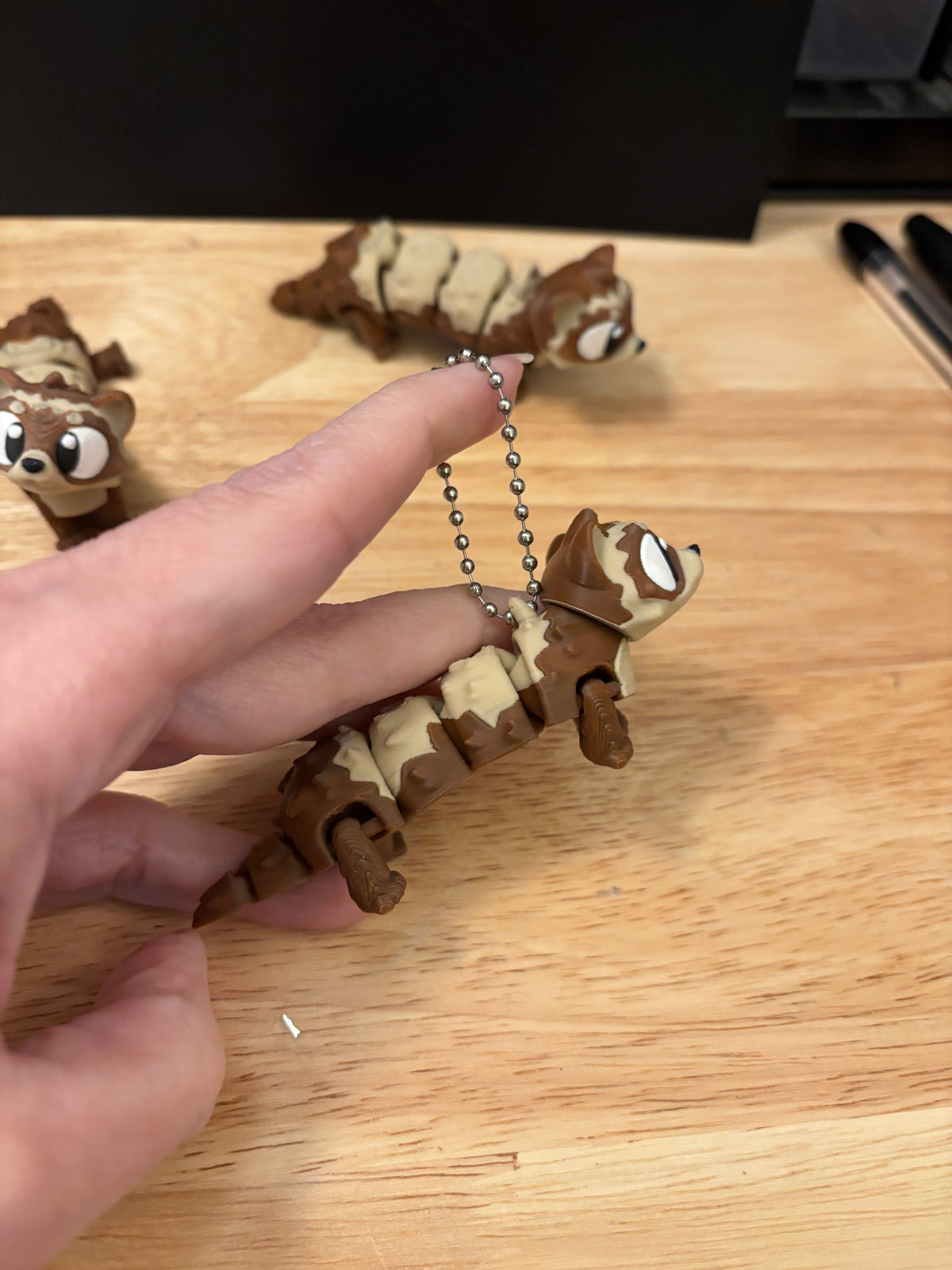 Ferret keychain, Big Eye Ferret Keychain, 3d printed keychain Ferret, Cute Keychain