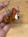 Customizable Bunny Keychain, Rabbit keychain, Big Eye Rabbit Keychain, 3d printed keychain Rabbit, Cute Keychain