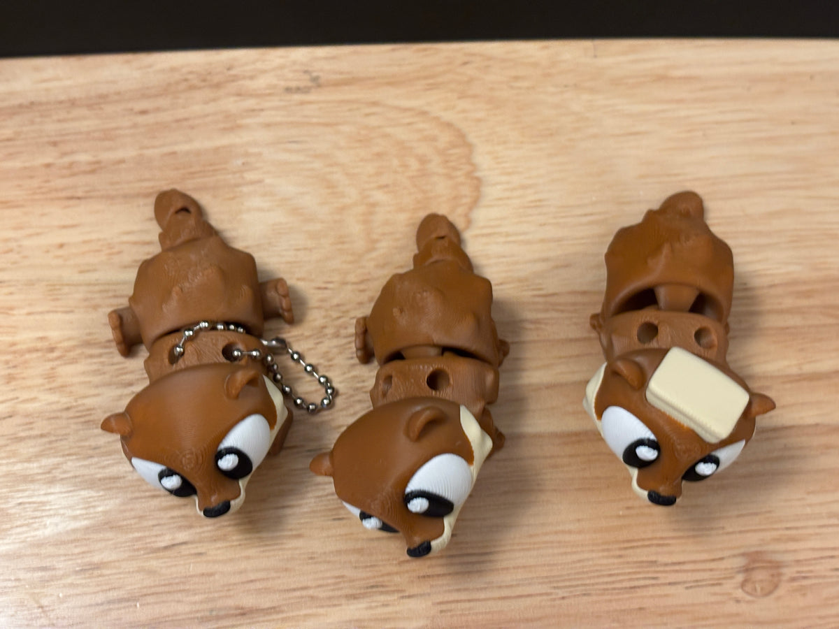 Otter keychain, Big Eye Otter Keychain, 3d printed keychain Otter, Cute Keychain