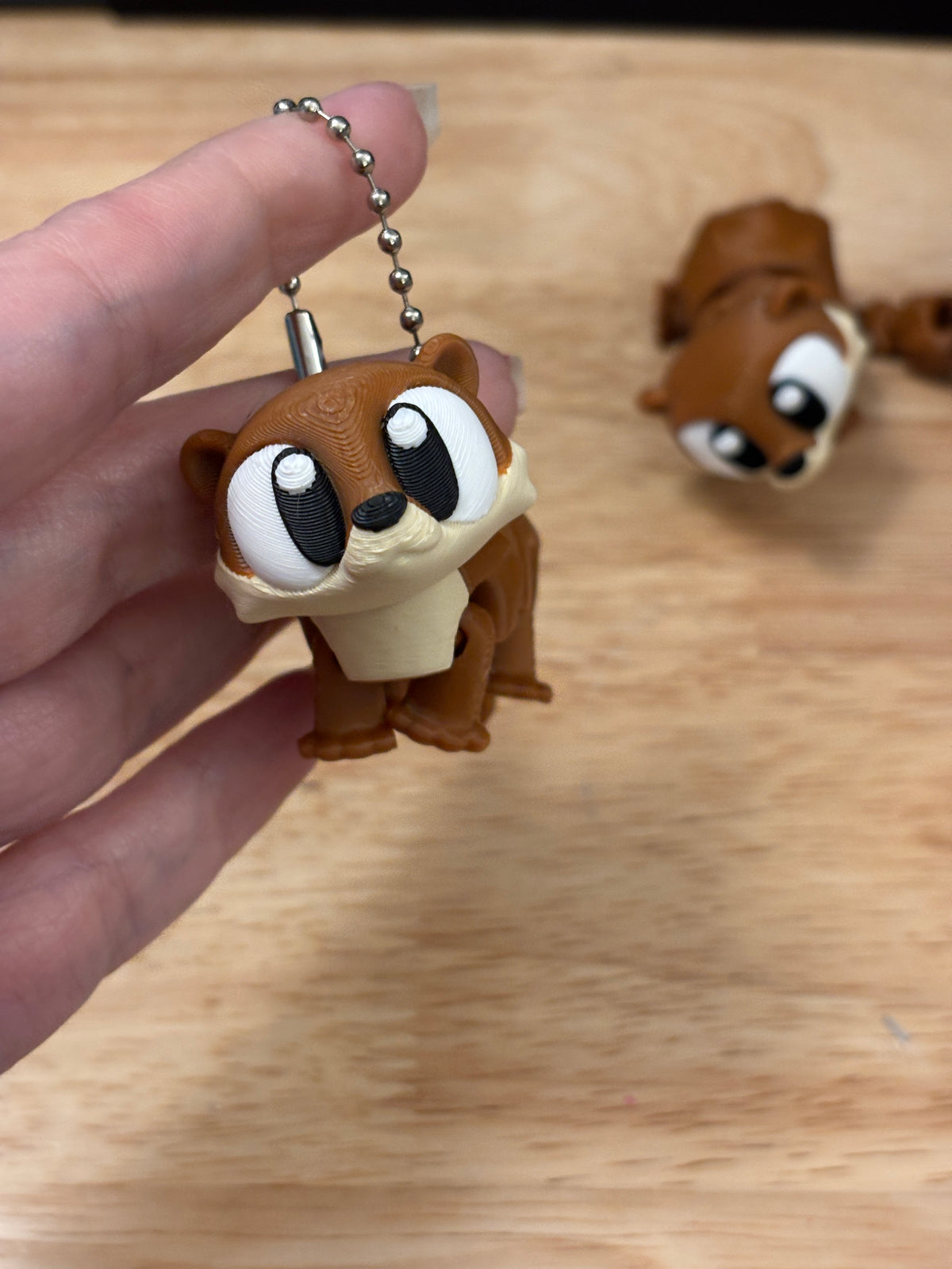 Otter keychain, Big Eye Otter Keychain, 3d printed keychain Otter, Cute Keychain