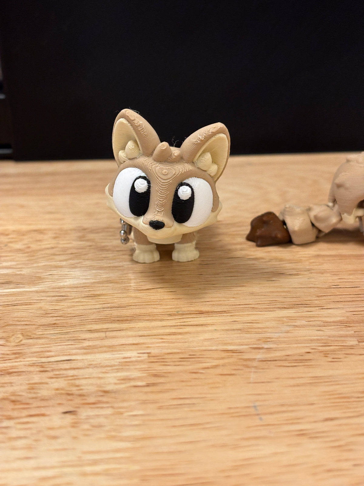 Fox keychain, Big Eye Fox Keychain, 3d printed keychain Fox, Cute Keychain