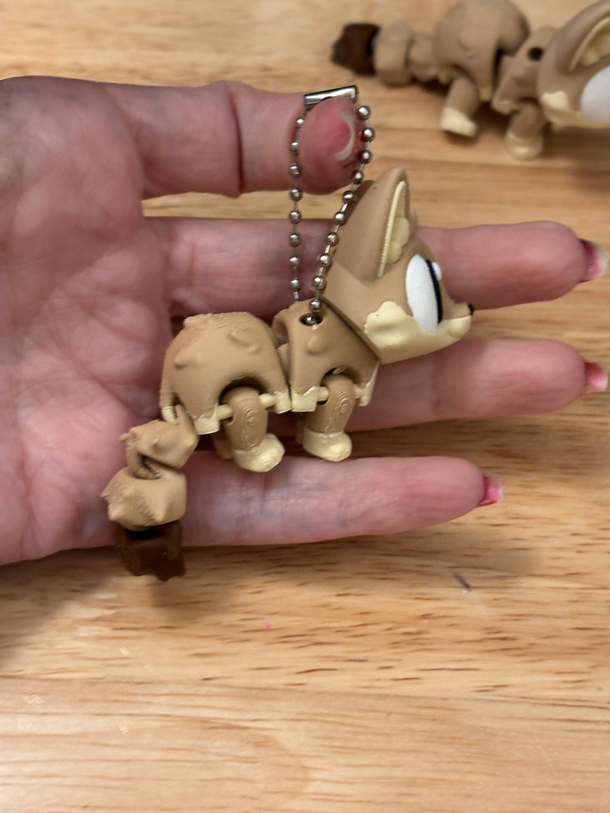 Fox keychain, Big Eye Fox Keychain, 3d printed keychain Fox, Cute Keychain