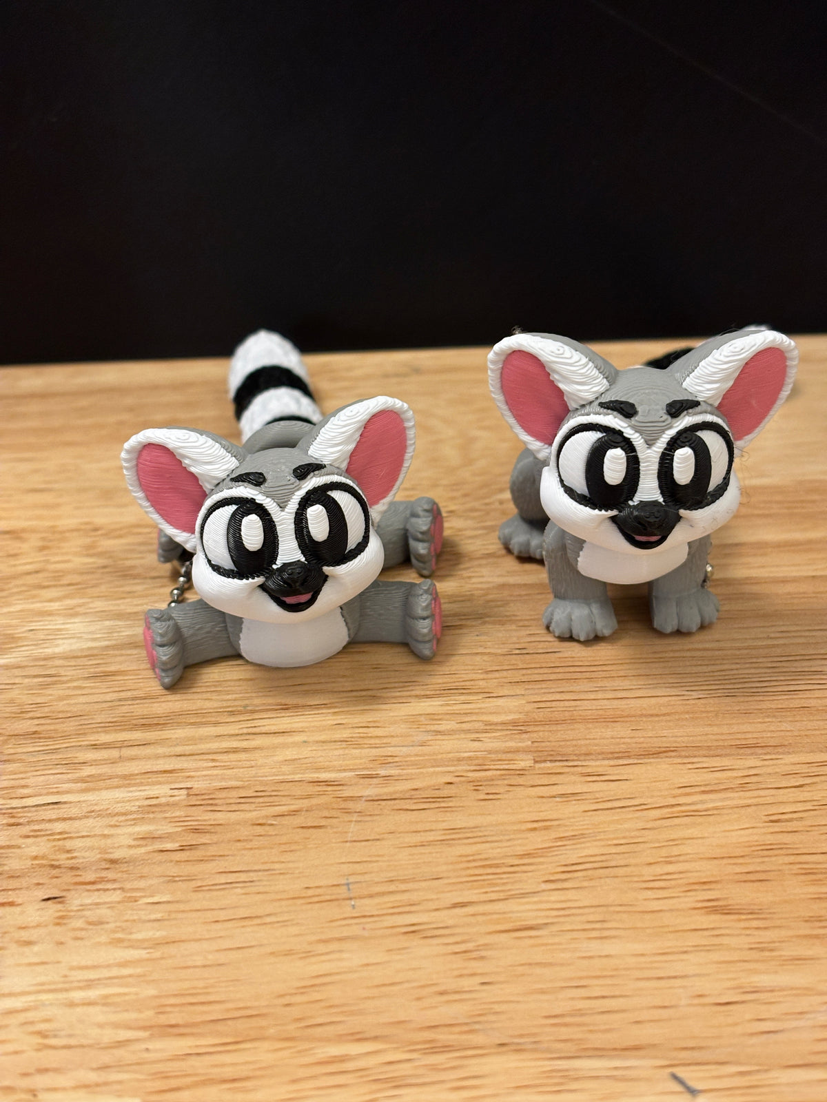 Lemur keychain, Big Eye Lemur Keychain, 3d printed keychain Lemur, Cute Keychain