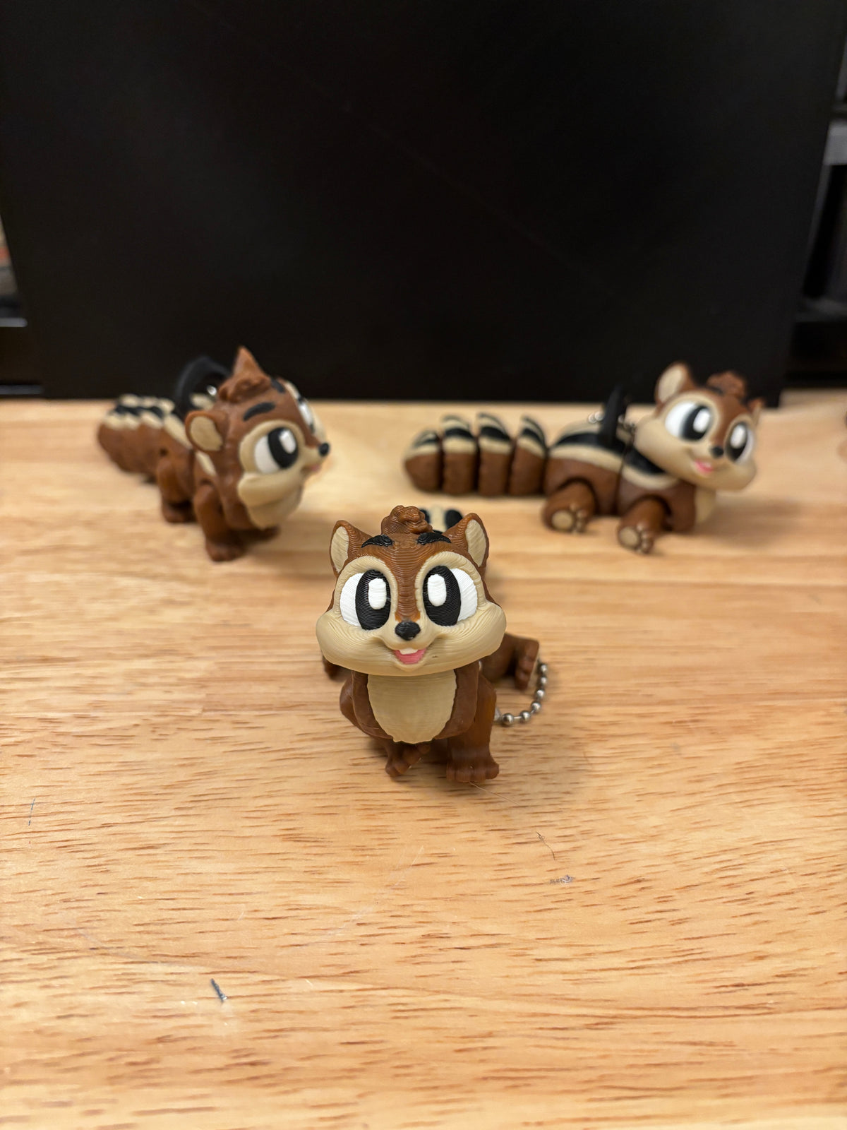 Long Tailed Chipmunk Key chain, 3D printed Fluffy Chipmunk keychain, Fluffy tailed Chipmunk Keychain,  Chipmunk key chain