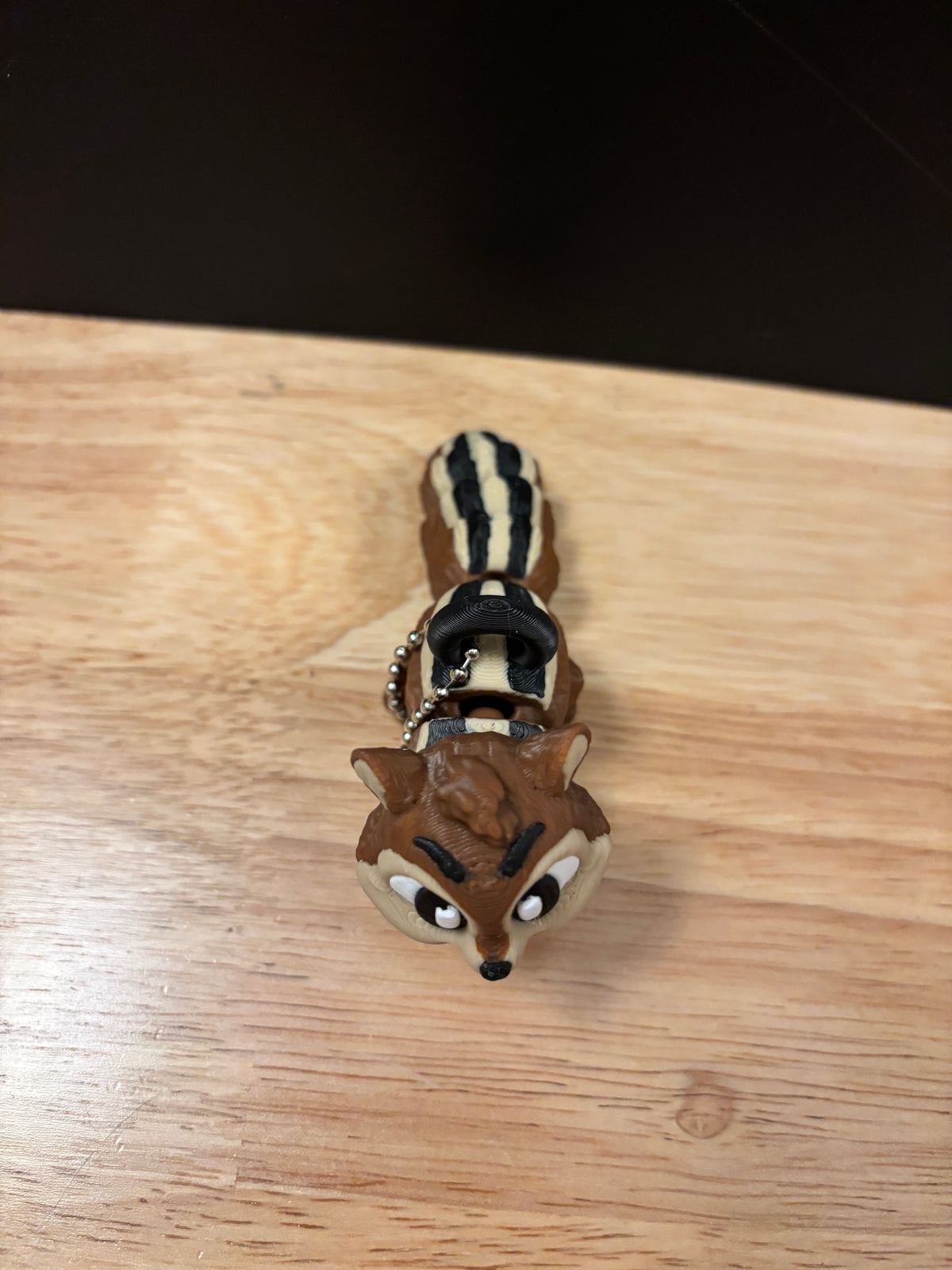 Long Tailed Chipmunk Key chain, 3D printed Fluffy Chipmunk keychain, Fluffy tailed Chipmunk Keychain,  Chipmunk key chain