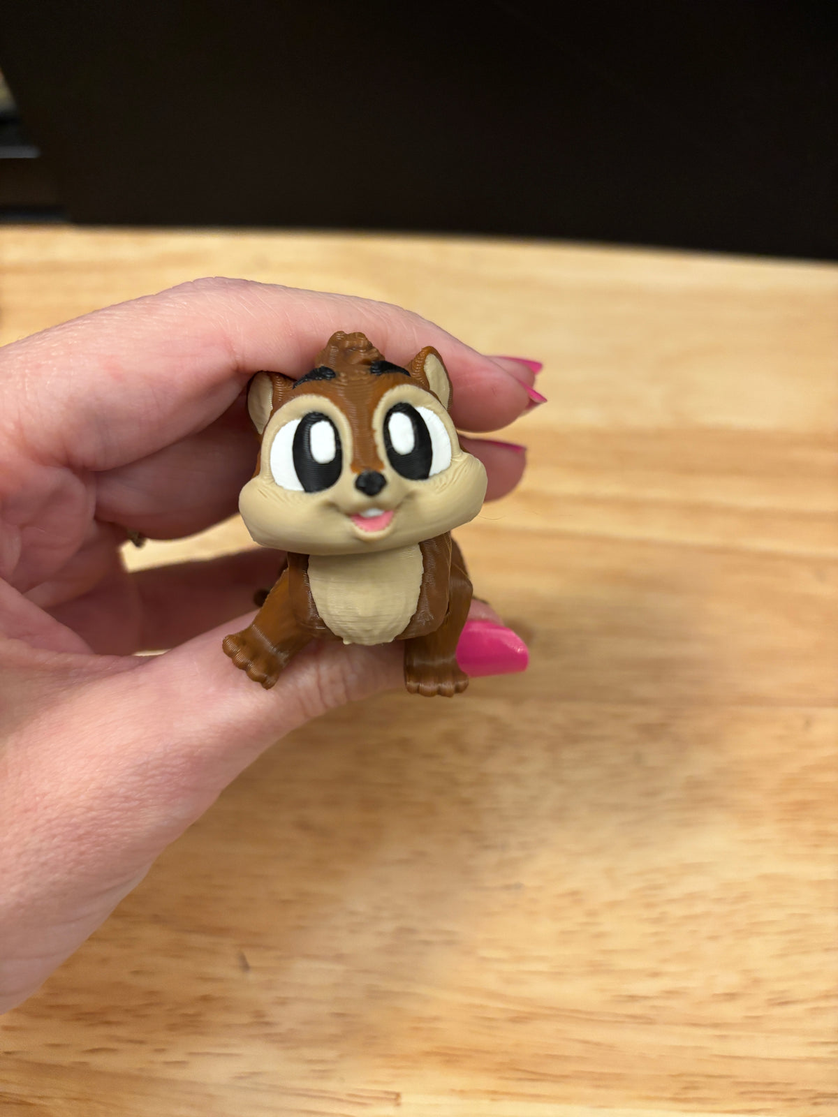 Long Tailed Chipmunk Key chain, 3D printed Fluffy Chipmunk keychain, Fluffy tailed Chipmunk Keychain,  Chipmunk key chain