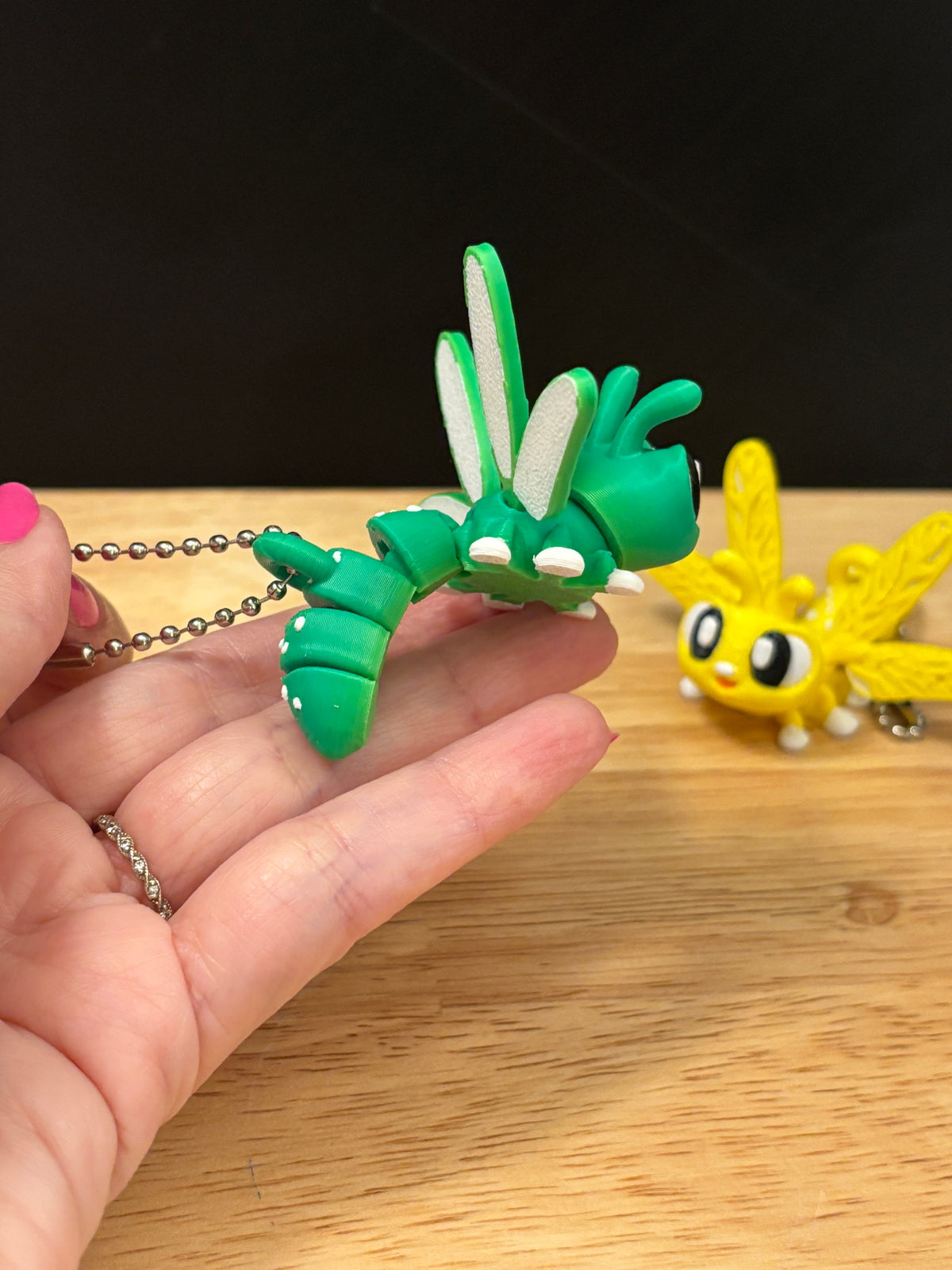 Dragonfly keychain, Big Eye Dragonfly Keychain, 3d printed keychain Dragonfly, Cute Dragonfly