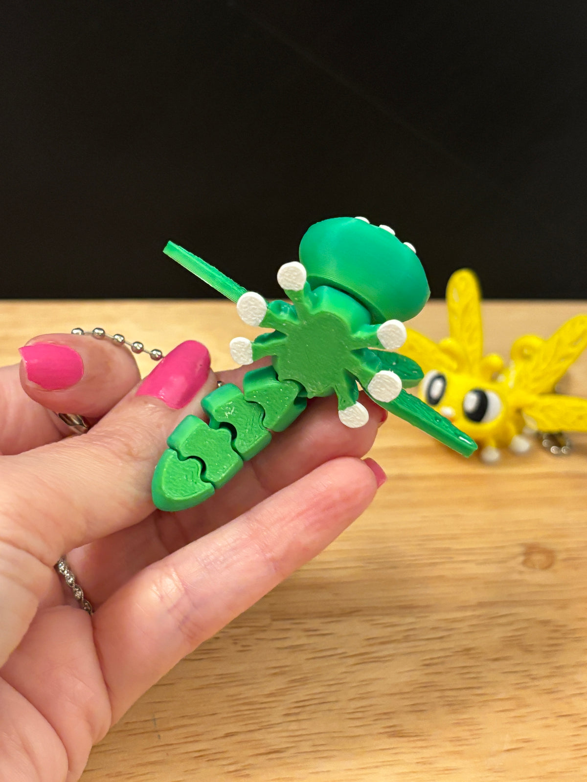 Dragonfly keychain, Big Eye Dragonfly Keychain, 3d printed keychain Dragonfly, Cute Dragonfly