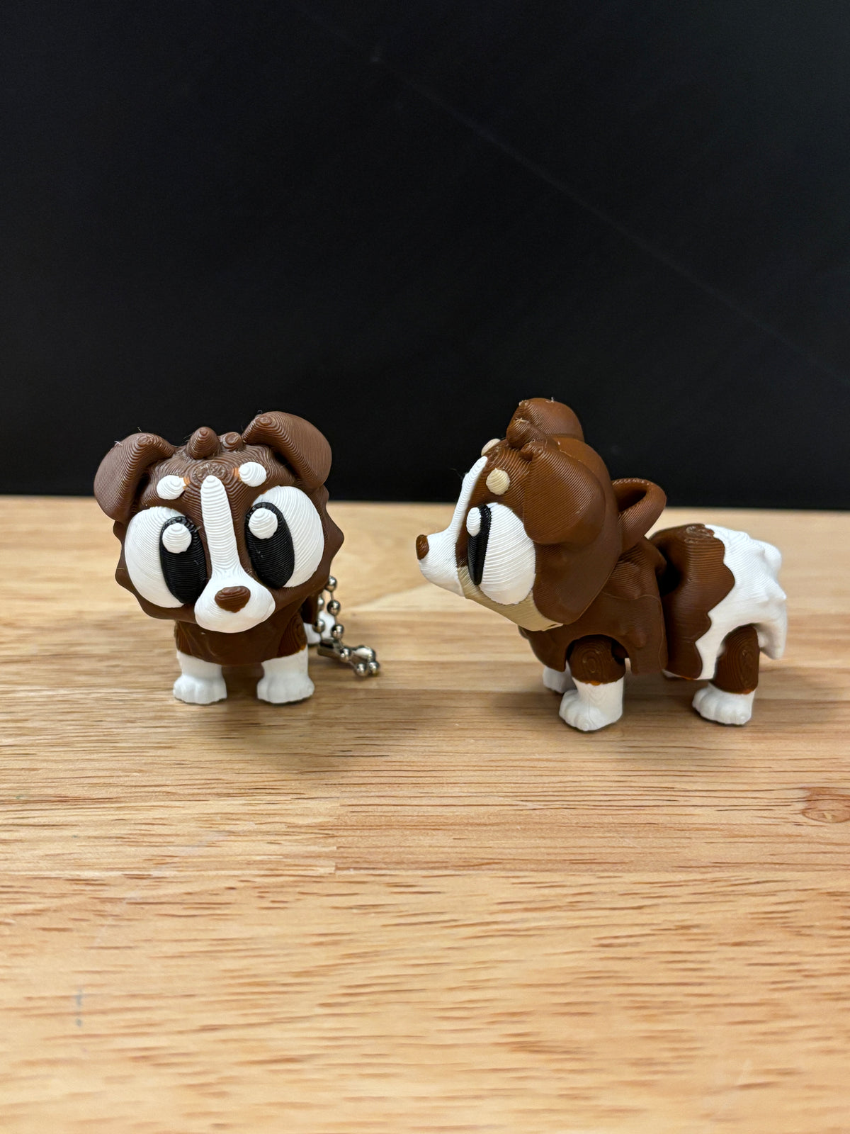 Customizable Australian Shepard keychain with Tail, Big Eye Shepard Keychain, 3d printed keychain Dog, Cute Keychain, Flexi Shepard keychain