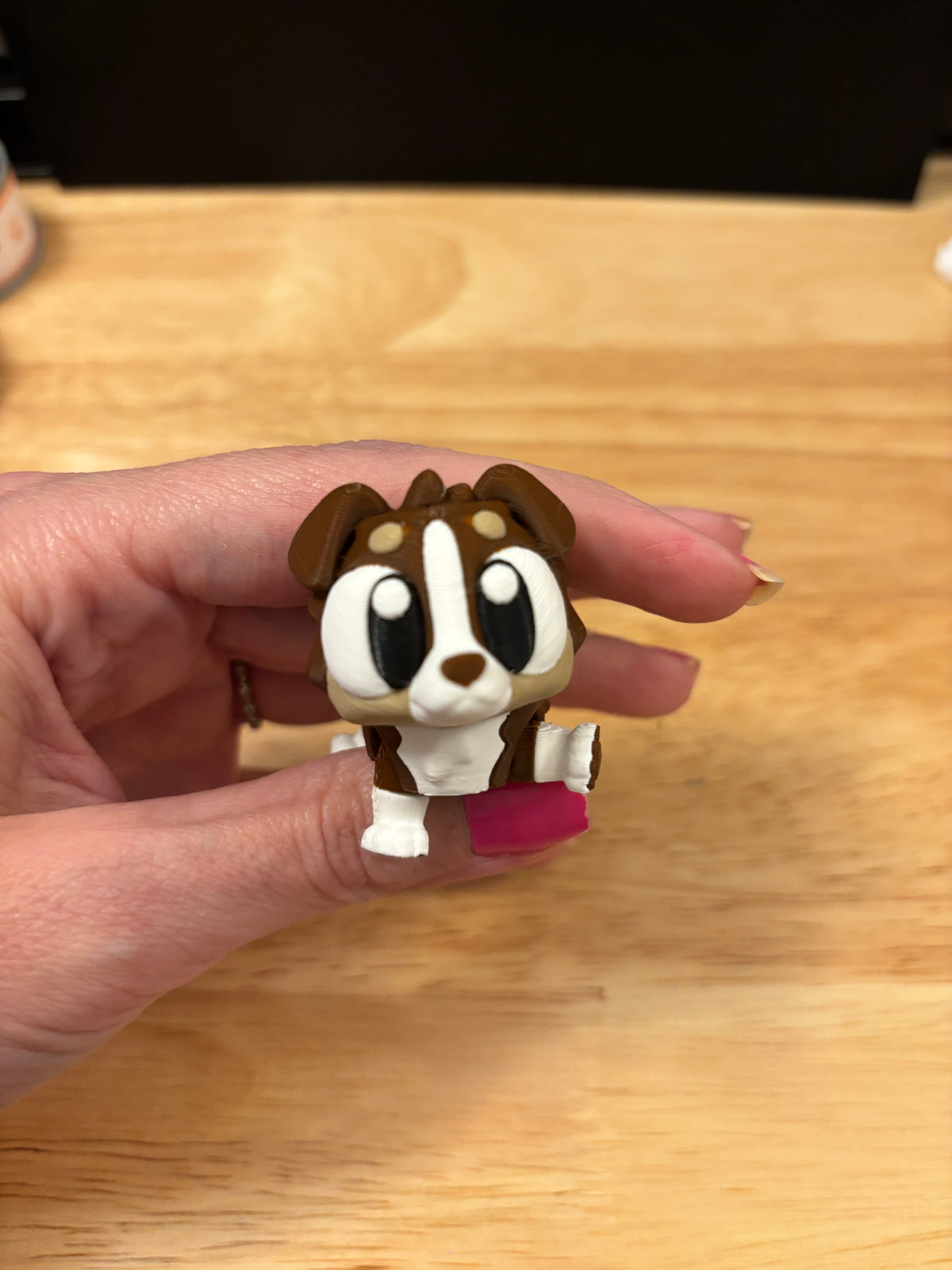 Customizable Australian Shepard keychain with Tail, Big Eye Shepard Keychain, 3d printed keychain Dog, Cute Keychain, Flexi Shepard keychain