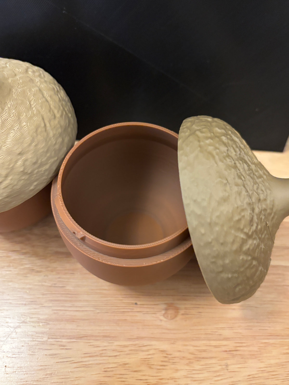 Custom Acorn holder, Customizable Acorn, 3D Printed Acorn Holder with lid, Cute Acorn holder, Acorn holder