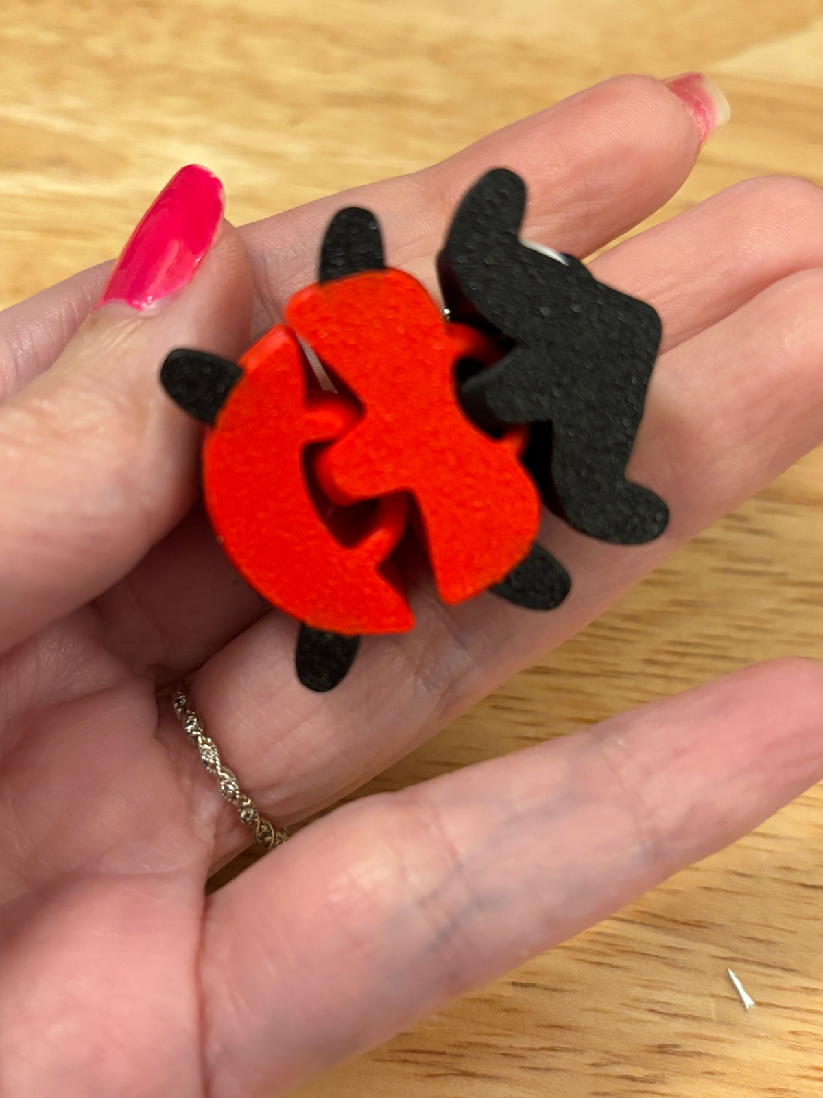 Lady Bug Keychain, 3D printed Lady bug, Ladybug keychain, Big Eye Ladybug Keychain, 3d printed keychain lady bug, Cute Keychain