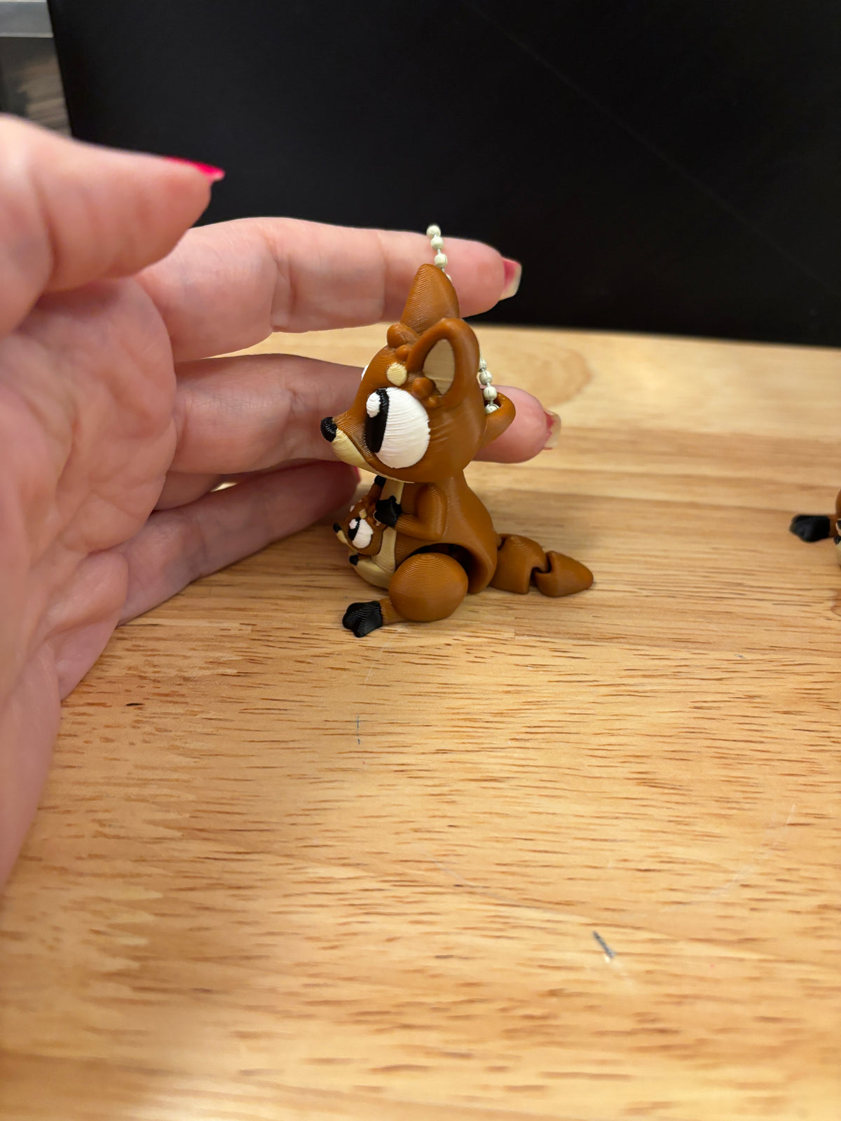 Kangaroo with baby keychain, Big Eye Kangaroo Keychain, 3d printed keychain Kangaroo, Cute Keychain