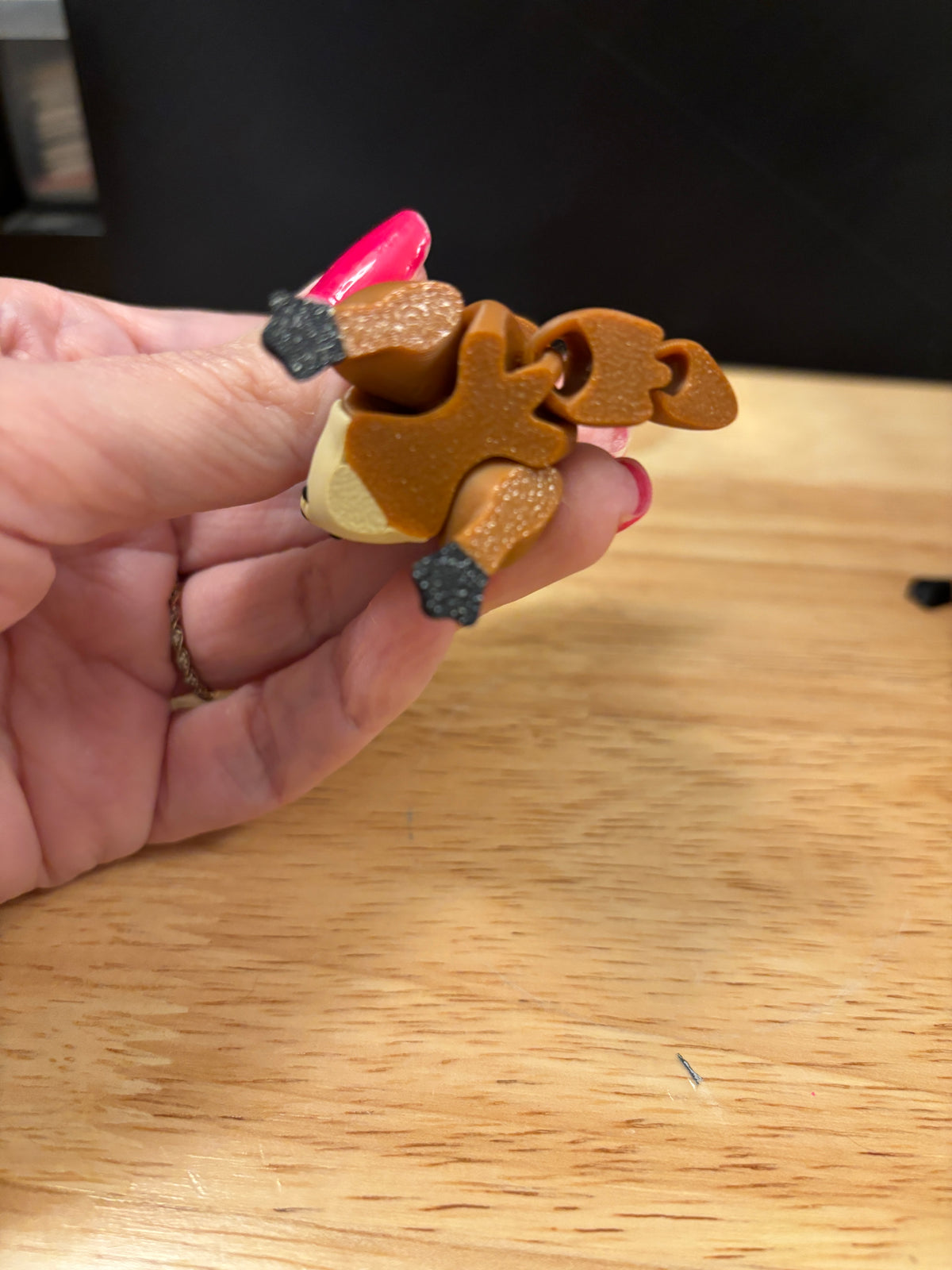 Kangaroo with baby keychain, Big Eye Kangaroo Keychain, 3d printed keychain Kangaroo, Cute Keychain