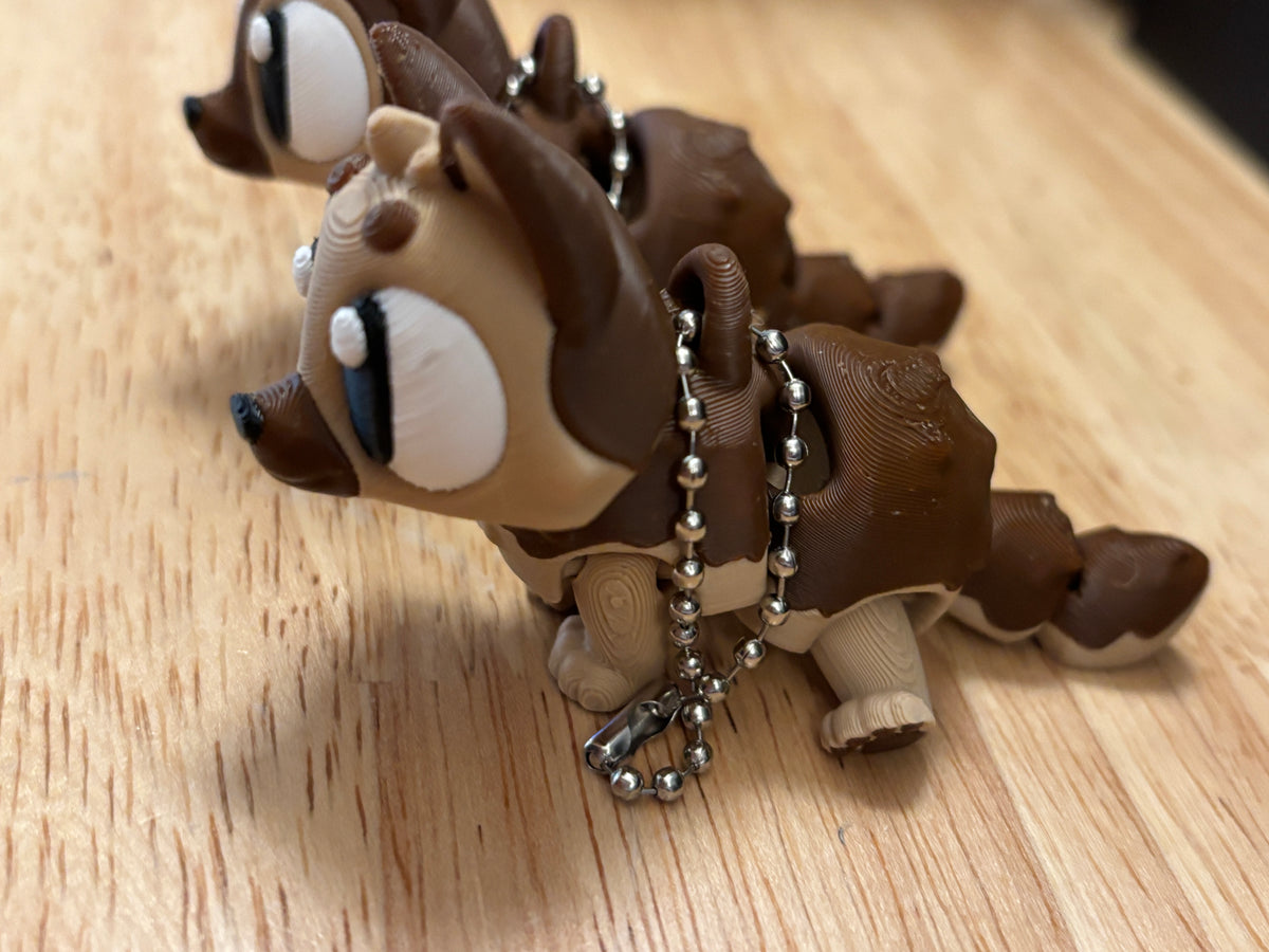 Customizable Germain Shepard keychain, Big Eye Shepard Keychain, 3d printed keychain Dog, Cute Keychain, Flexi Germain Shepard keychain