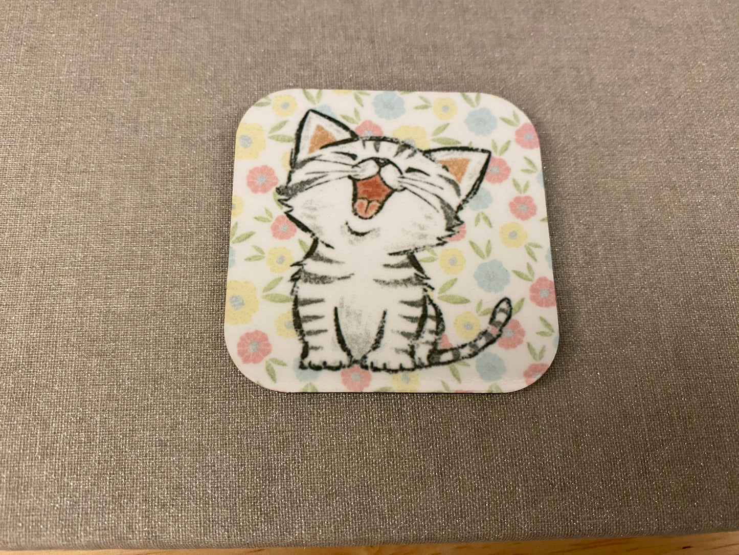 Singing Cat bundle set, Tabby Cat Gift Set, Cat Mug with iPhone 14 case and fridge magnet with matching sticker set, Cat Bundle set