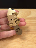 Beaver keychain, Big Eye Beaver Keychain, 3d printed keychain Beaver, Cute Keychain