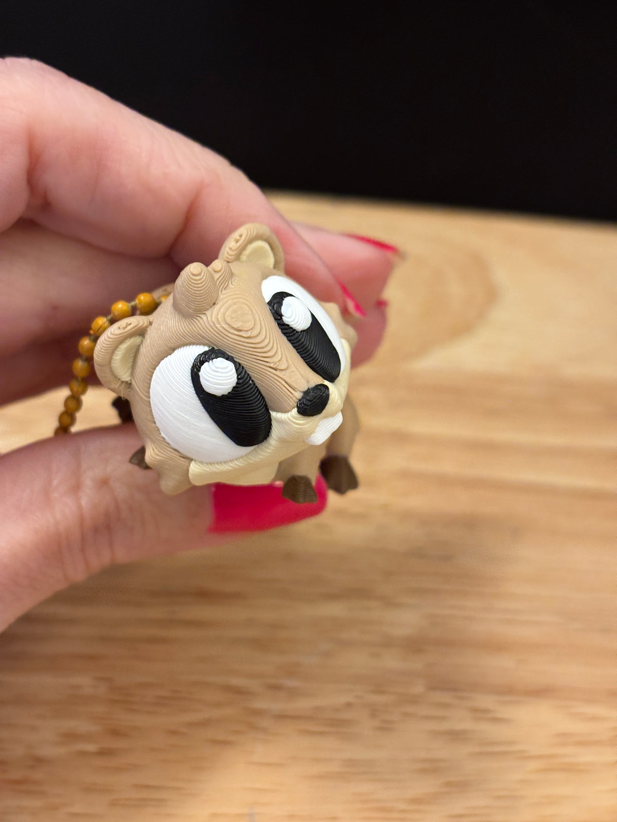 Beaver keychain, Big Eye Beaver Keychain, 3d printed keychain Beaver, Cute Keychain