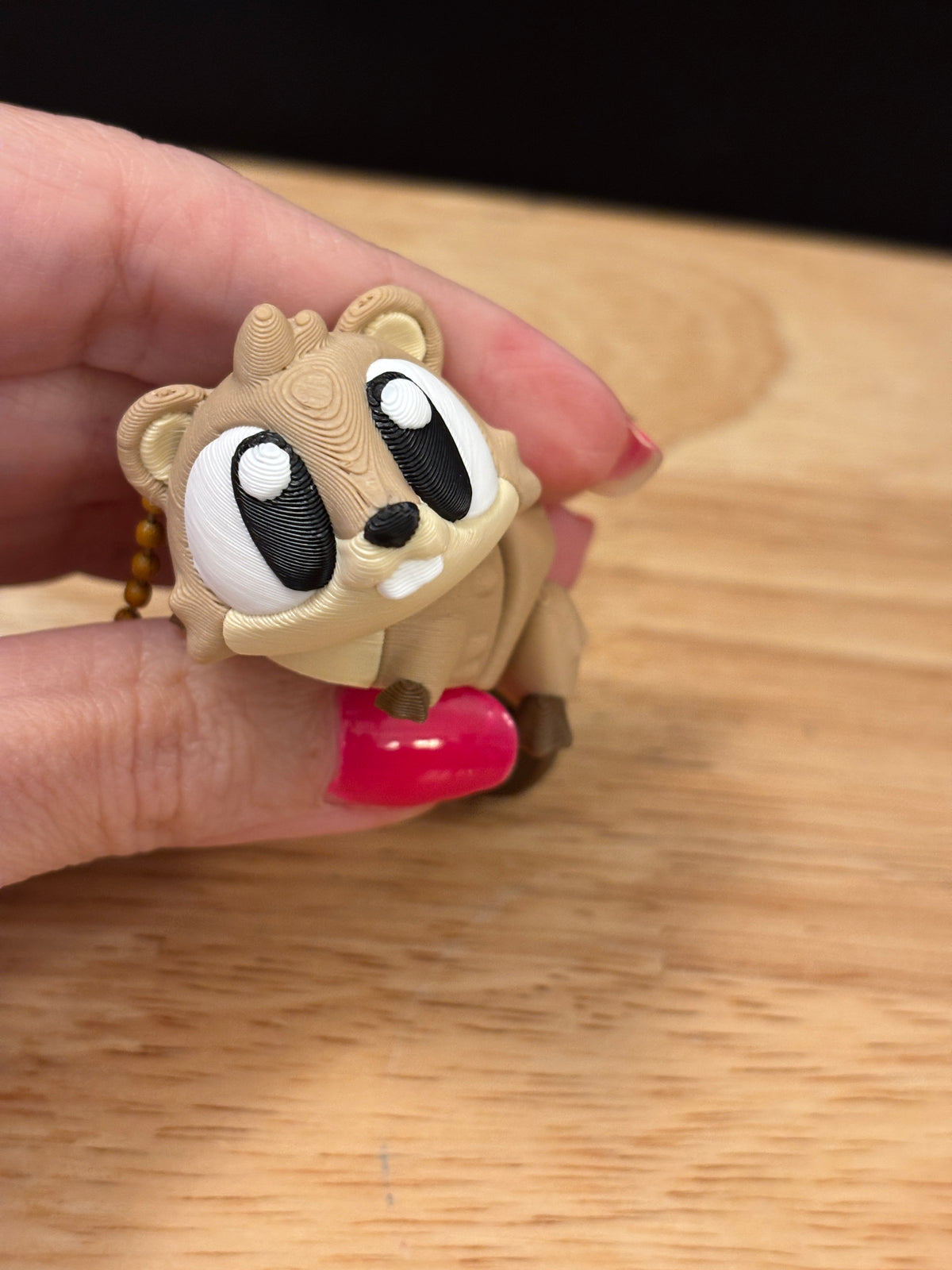Beaver keychain, Big Eye Beaver Keychain, 3d printed keychain Beaver, Cute Keychain