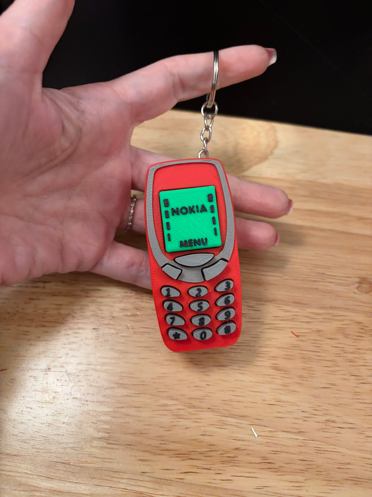 Clicky Cell Phone Key chain, 3D printed Retro Cell Phone keychain, Clicky Keychain, Custom Cell Phone keychain, Fidget Cell Phone