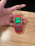 Clicky Cell Phone Key chain, 3D printed Retro Cell Phone keychain, Clicky Keychain, Custom Cell Phone keychain, Fidget Cell Phone