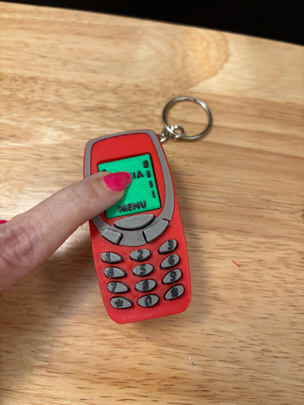 Clicky Cell Phone Key chain, 3D printed Retro Cell Phone keychain, Clicky Keychain, Custom Cell Phone keychain, Fidget Cell Phone
