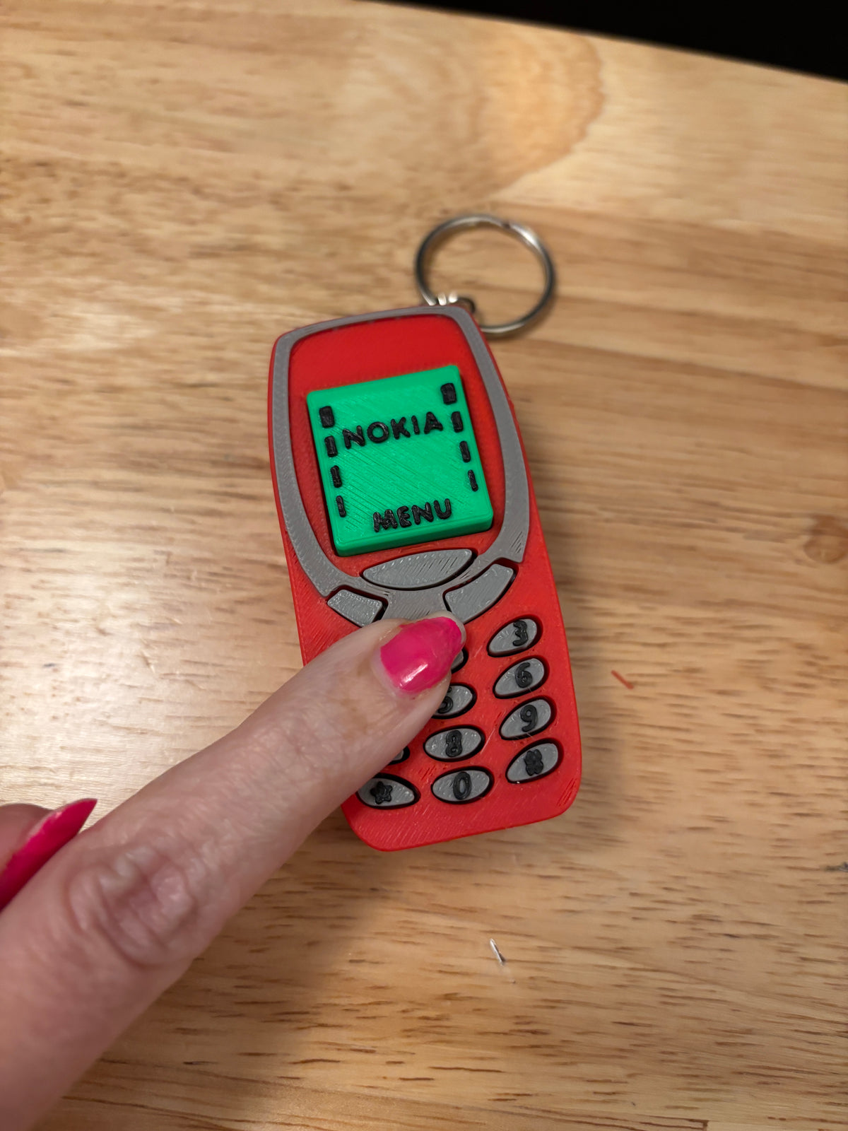Clicky Cell Phone Key chain, 3D printed Retro Cell Phone keychain, Clicky Keychain, Custom Cell Phone keychain, Fidget Cell Phone
