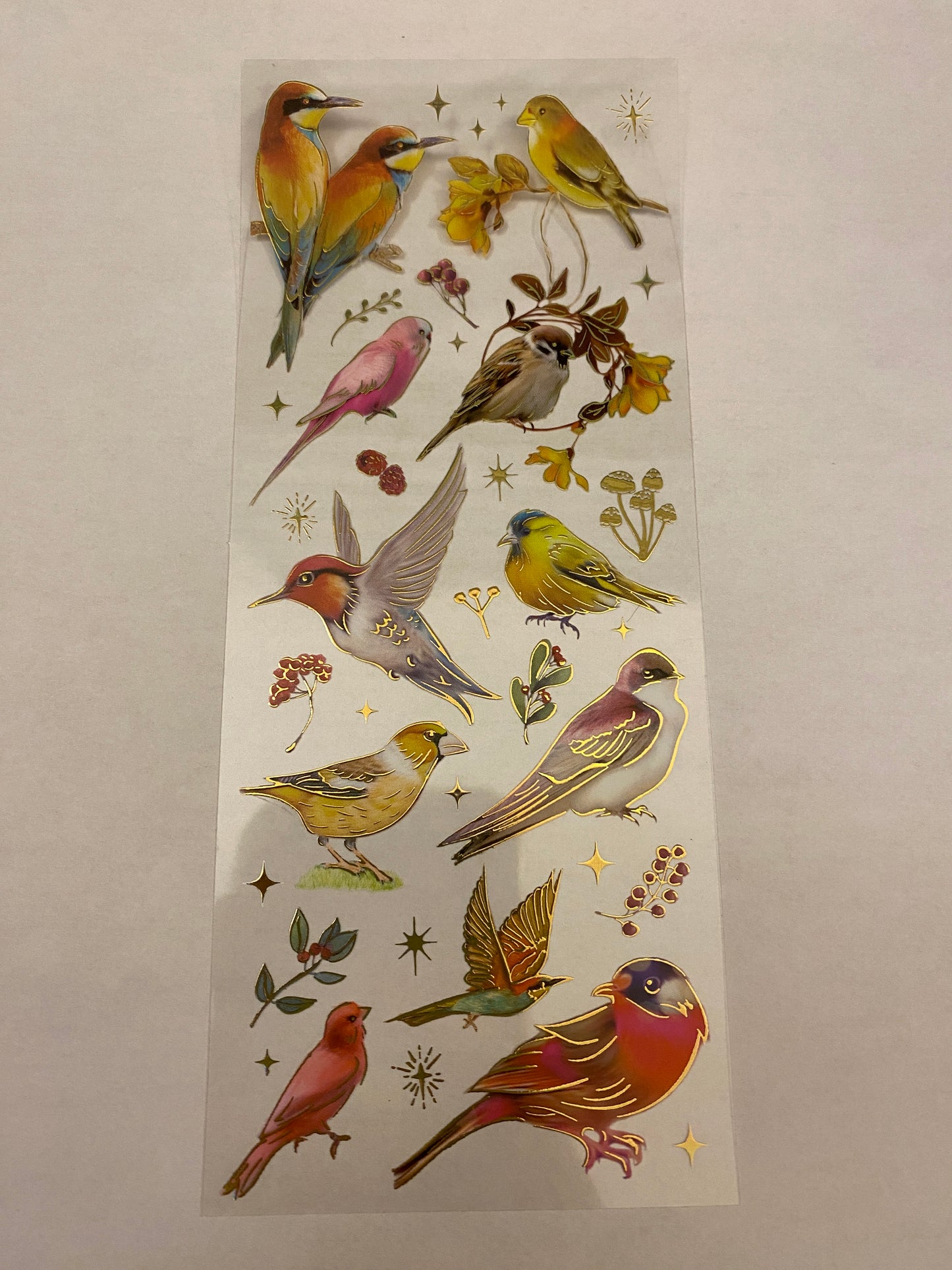 PET Foil Clear Tape with Red Birds