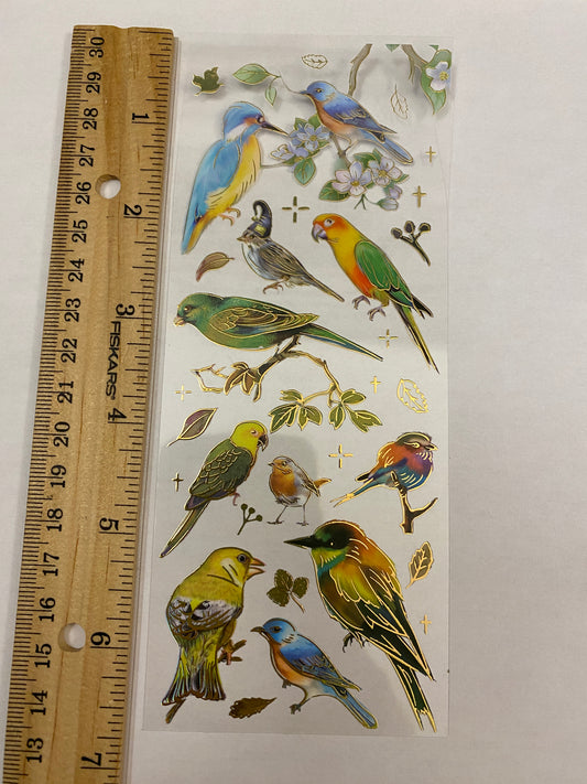 PET Foil Clear Tape with Green Birds
