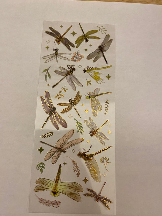 PET Foil Clear Tape with Green Dragon Flies