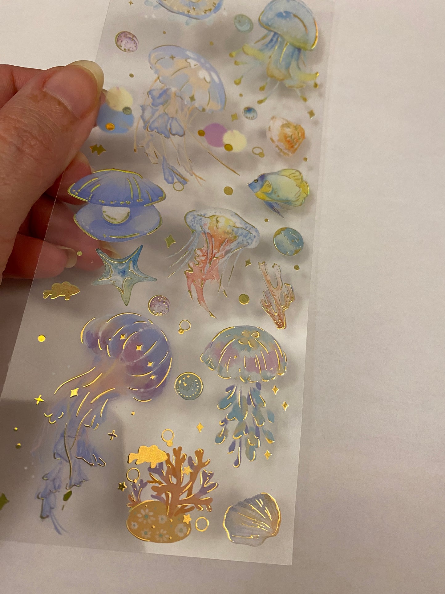 PET Foil Clear Tape with Blue Ocean Stuff